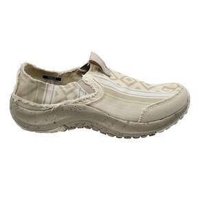 Holo Footwear Slip On Loafers Eco Women's Size 8.5 Tan Geometric Pattern